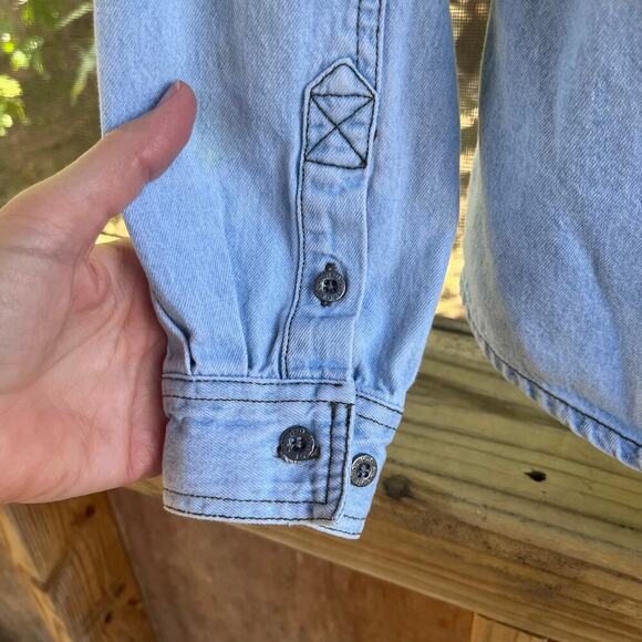 Harley Davidson Women's Vintage Centennial Long Sleeve Denim Shirt Size L - Picture 6 of 9